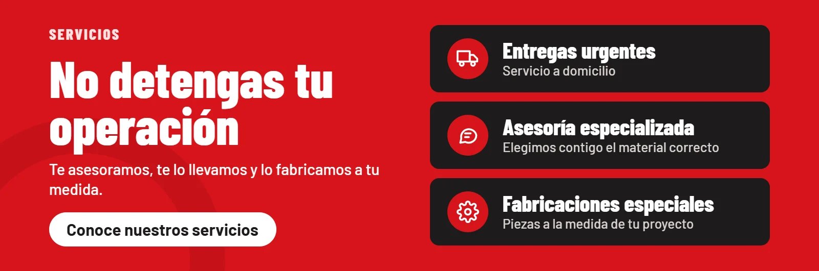 Servicios Torrece: entregas urgentes, asesoría especializada y fabricaciones especiales